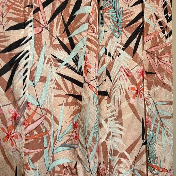 Guess Tropical Pink Wide Leg with Split Pants Small - Picture 5 of 10